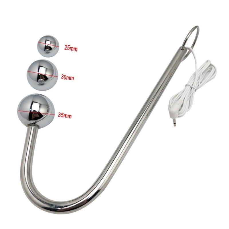 Electro Shock Stainless Steel Anal Hook Sex